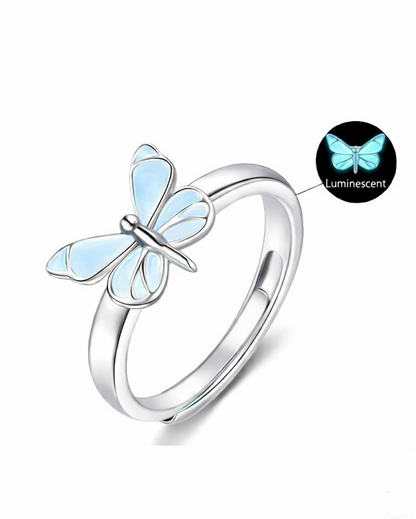 Luminous Dream Blue Butterfly Jewelry Set