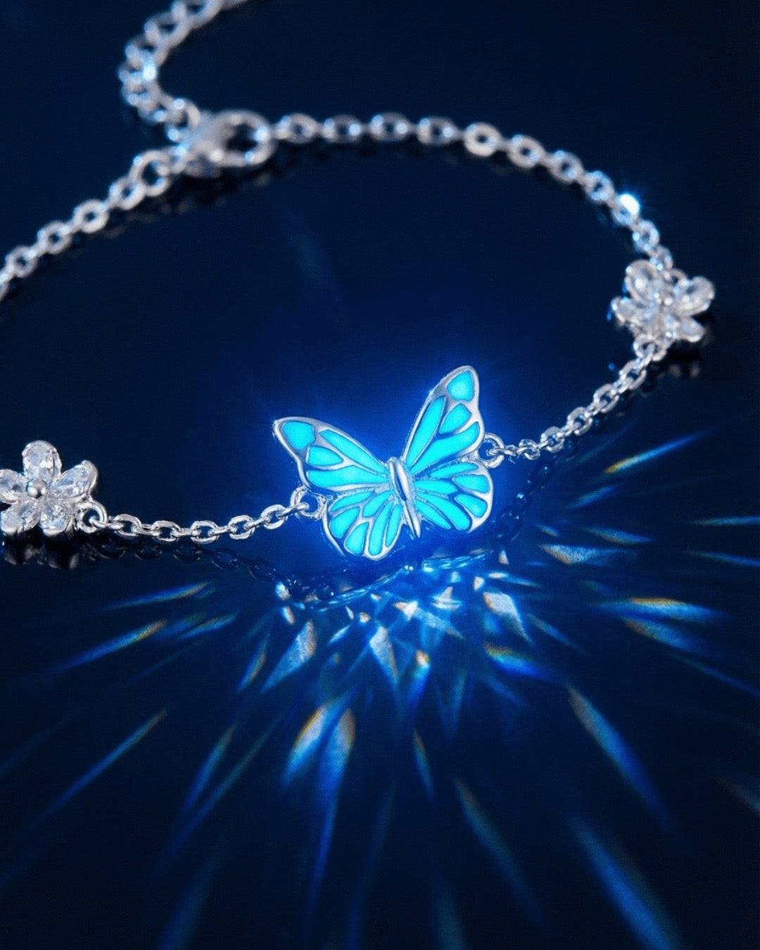 Luminous Dream Blue Butterfly Jewelry Set