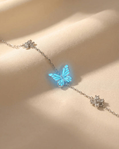 Luminous Dream Blue Butterfly Jewelry Set